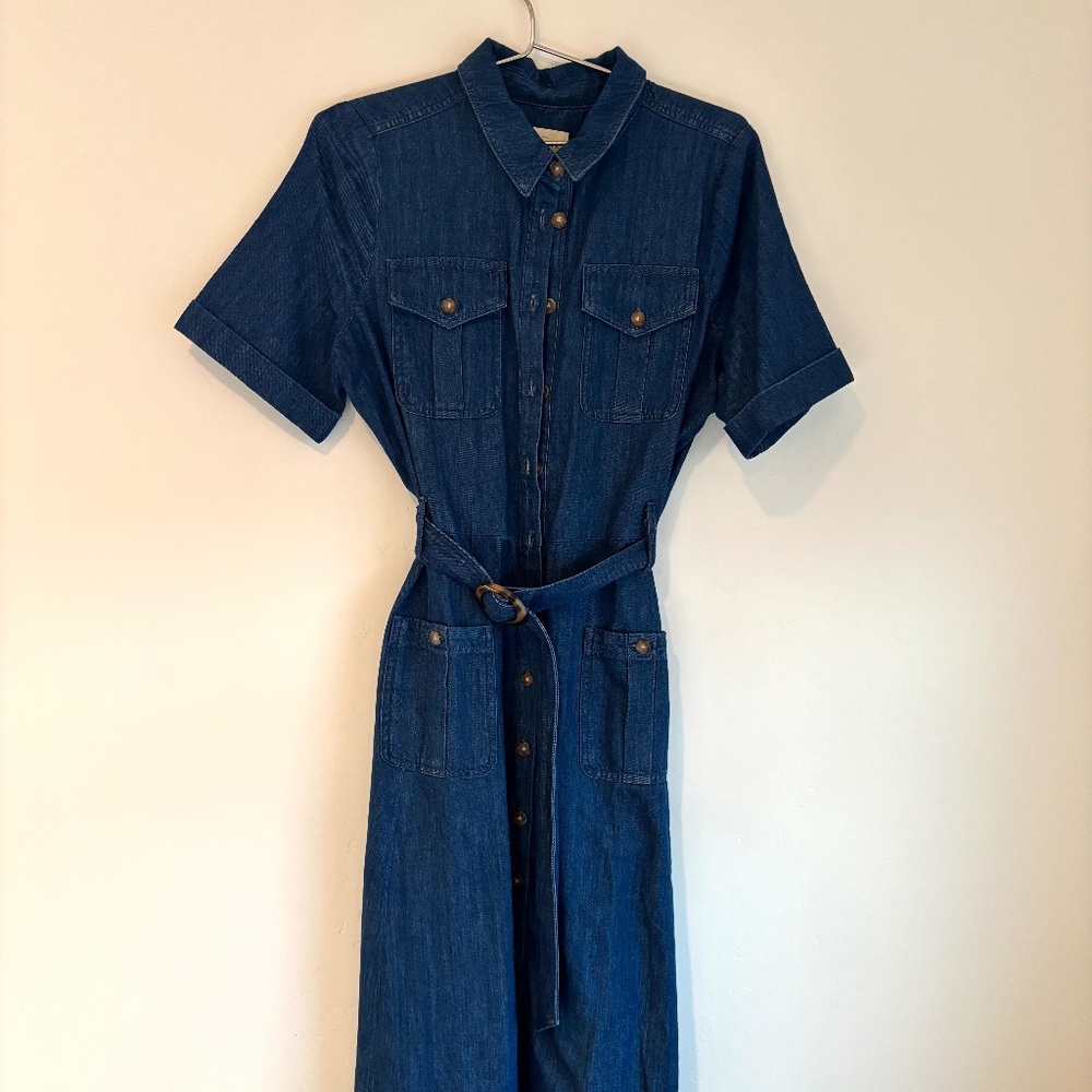 Sezane Raquel Dress Baby Blue - Size 10